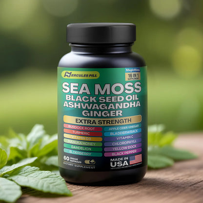 Dynamic Vitality Boost Duo: Sea Moss & Shilajit | 60 Capsules each